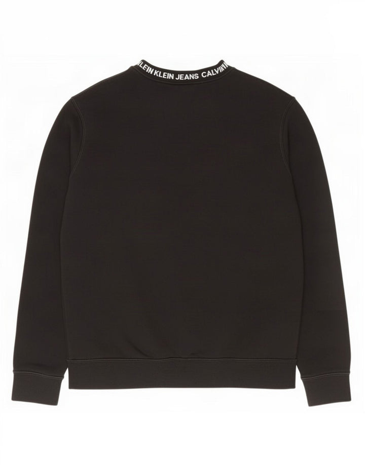 Hanorac grafic pentru bărbați Calvin Klein Jeans Jumper Bumbac mediu negru
