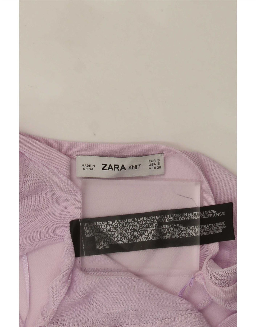 Bluză cu vedere prin cap pentru femei Zara UK 10 Small Pink Viscose