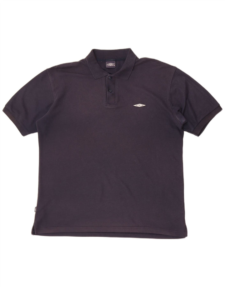 Cămașă polo pentru bărbați Umbro XL, poliester bleumarin