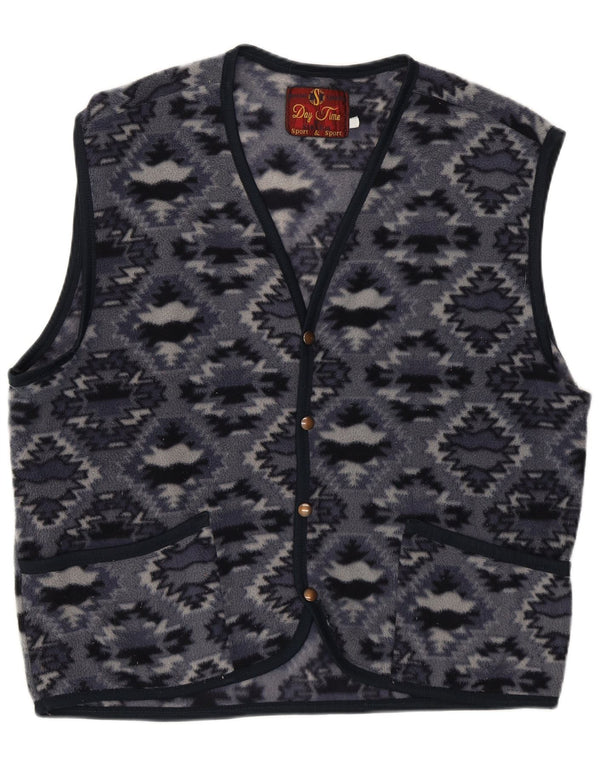 Gilet pentru bărbați Stratos din Fleece UK 36 Small Bleumarin Geometric Poliester