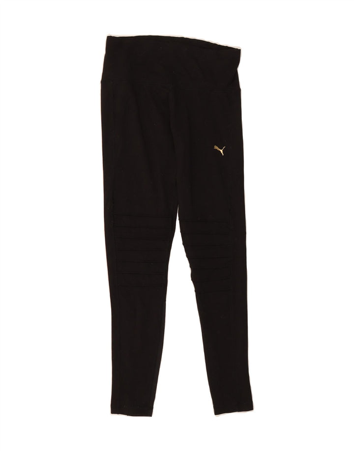 PUMA Womens Leggings UK 12 Medium Black Nylon Vintage Puma and Second-Hand Puma from Messina Hembry 