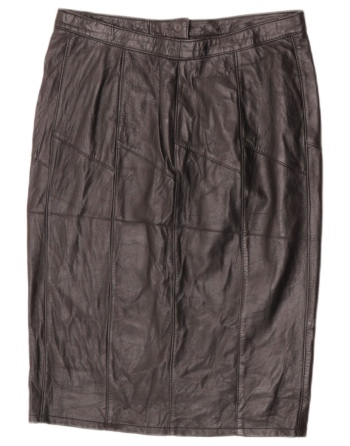 Fusta din piele pentru femei VINTAGE W30 Medium Black