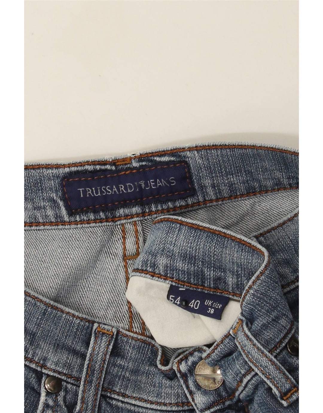 Blugi drepti pentru bărbați Trussardi W38 L30 albastru