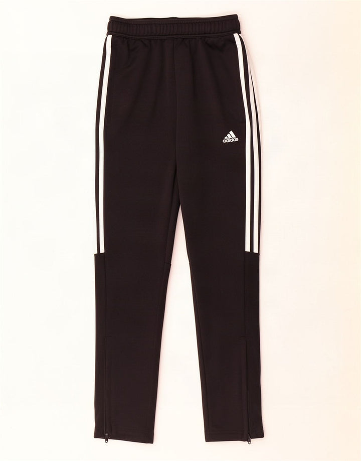 Pantaloni de trening Adidas baieti 11-12 ani poliester negru