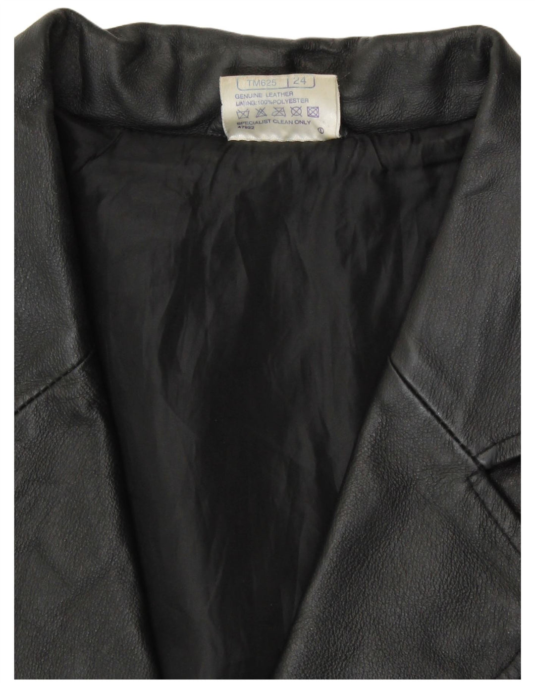 Agenda Sacou Blazer din piele cu 3 nasturi pentru femei UK 24 4XL Piele neagră