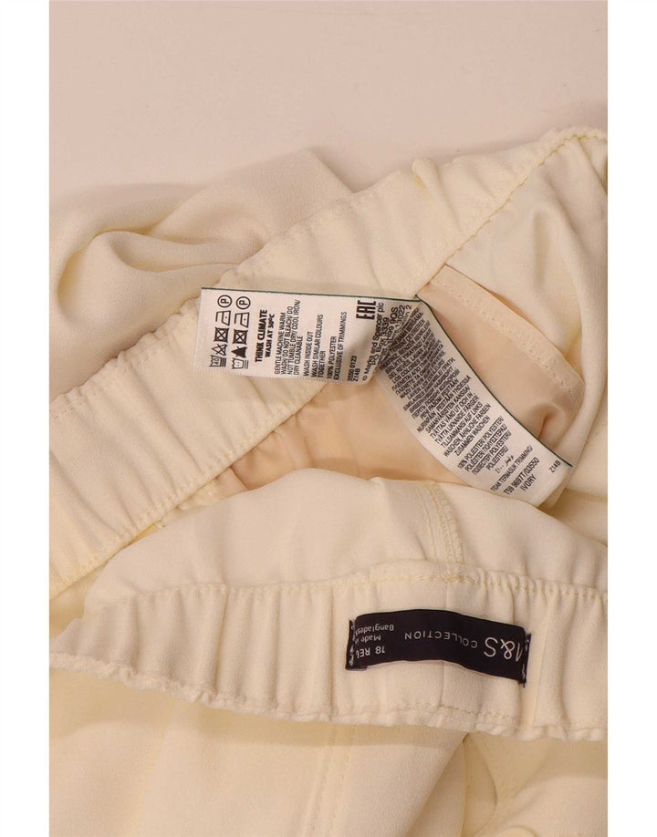 Pantaloni scurți chino Marks & Spencer pentru femei UK 18 XL W38 Poliester alb