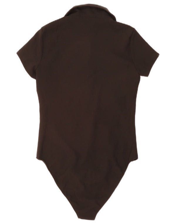 Body cu gât polo pentru femei Zara UK 14 Poliester negru mare