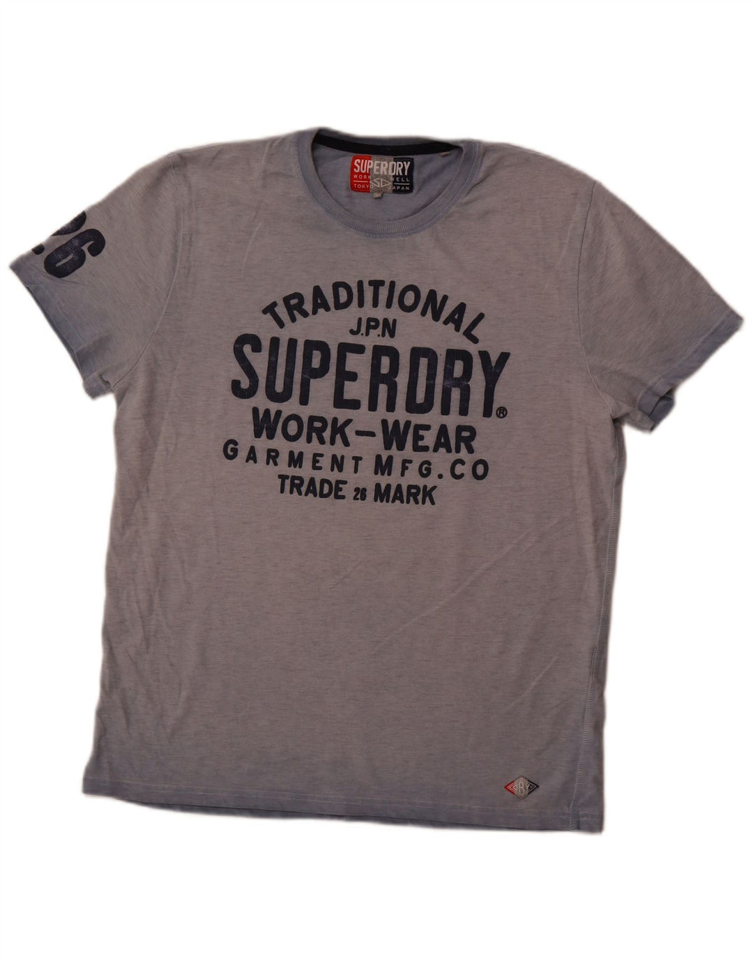 Tricou grafic pentru bărbați Superdry Top XL Blue Tie Dye Bumbac