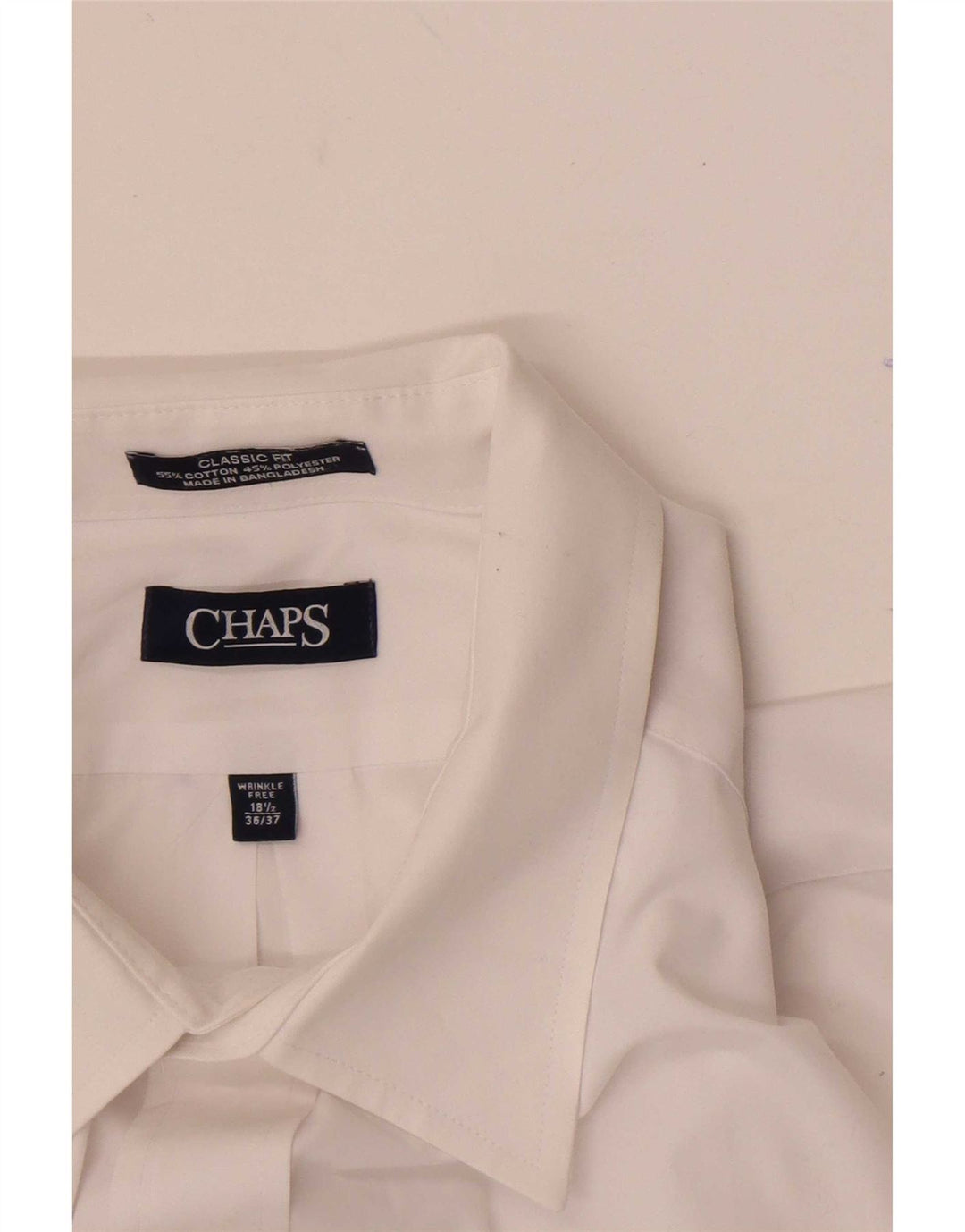 Cămașă clasică pentru bărbați Chaps Mărimea 18 1/2 2XL Bumbac alb