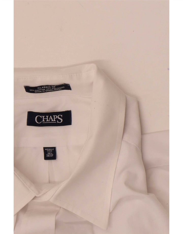 Cămașă clasică pentru bărbați Chaps Mărimea 18 1/2 2XL Bumbac alb