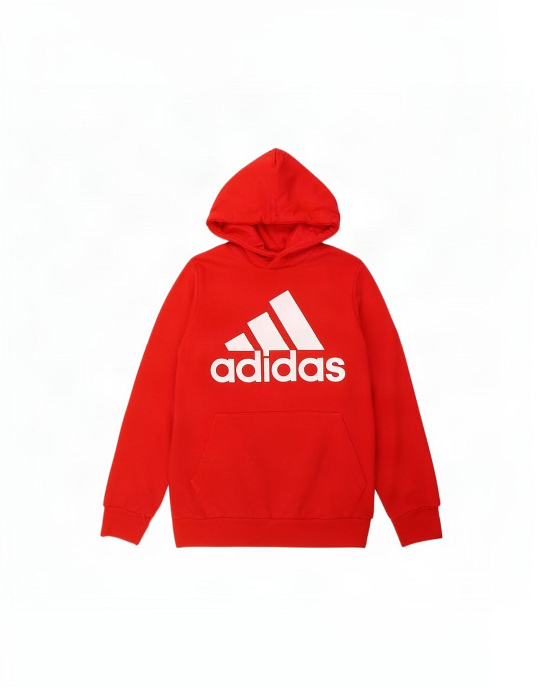 Pulover cu glugă cu grafic pentru bărbați Adidas, bumbac roșu mediu