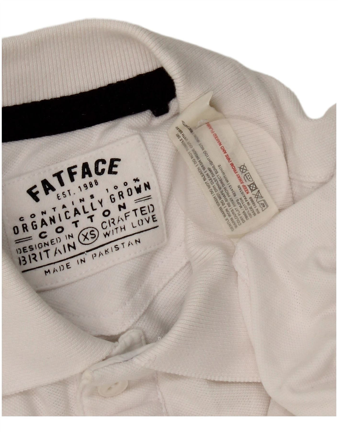 Tricou polo pentru bărbați Fat Face XS Bumbac alb