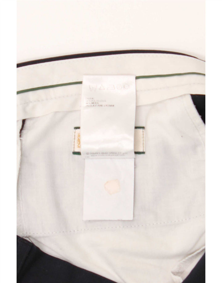 Marks & Spencer Pantaloni drepți pentru bărbați L34 L29 Poliester bleumarin