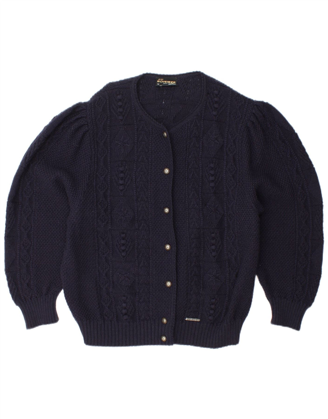 Pulover cardigan pentru femei SIGI SCHEIBER EU 46 XL Lână bleumarin