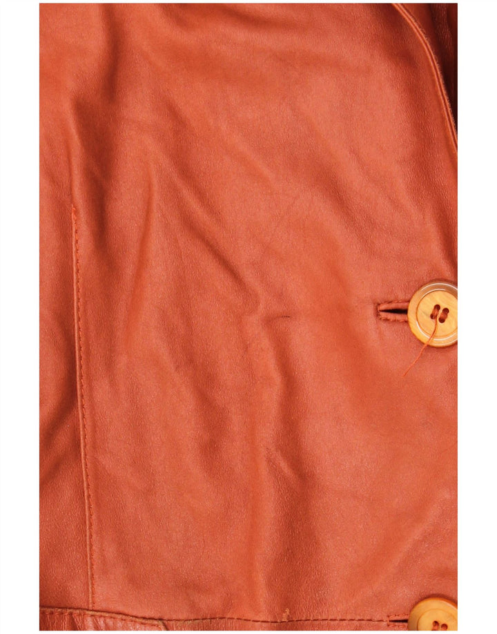 Jachetă pentru femei ELEGANCE PARIS cu 2 nasturi, UK 20 2XL, piele maro