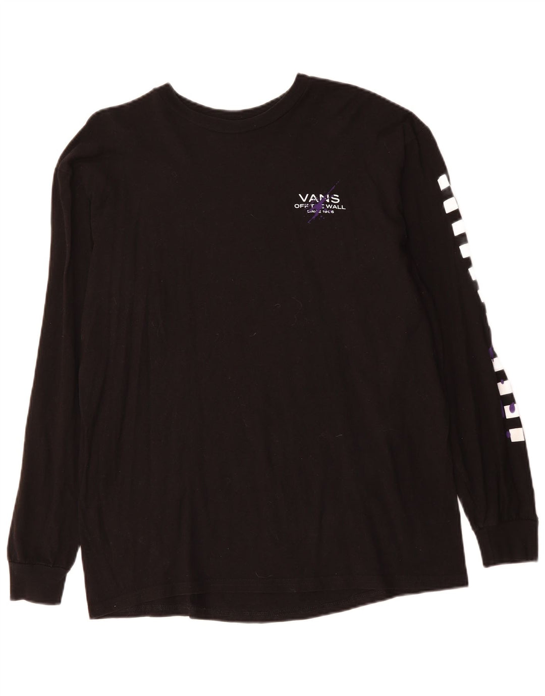 Vans pentru bărbați Off The Wall Classic Fit Graphic Top cu mânecă lungă, mare, negru