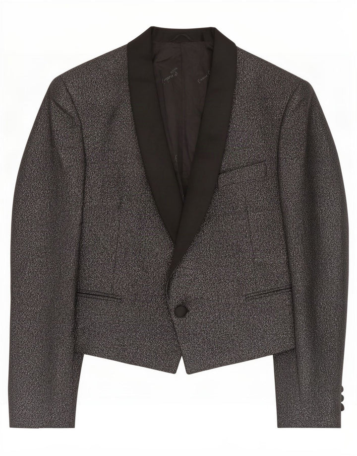 Jachetă Blazer pentru bărbați Pierre Cardin cu 1 nasture IT 50 XL Lână neagră