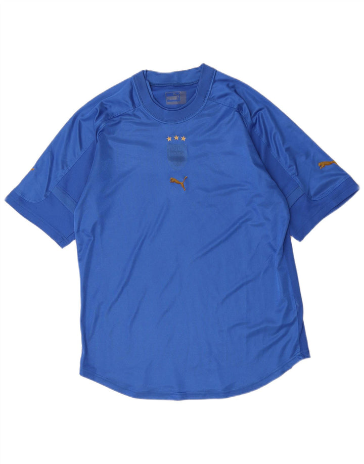 Tricou pentru bărbați Puma Top Medium Blue Poliester