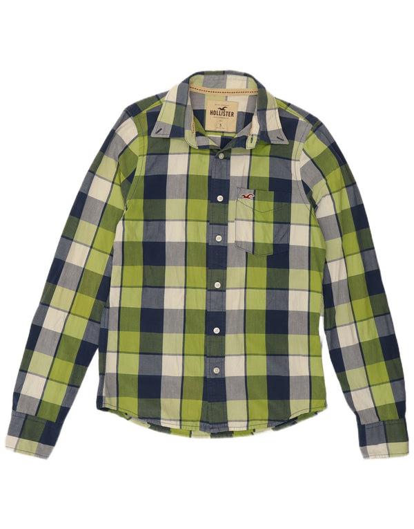 Cămașă Hollister pentru bărbați, bumbac cu carouri mici, multicolore