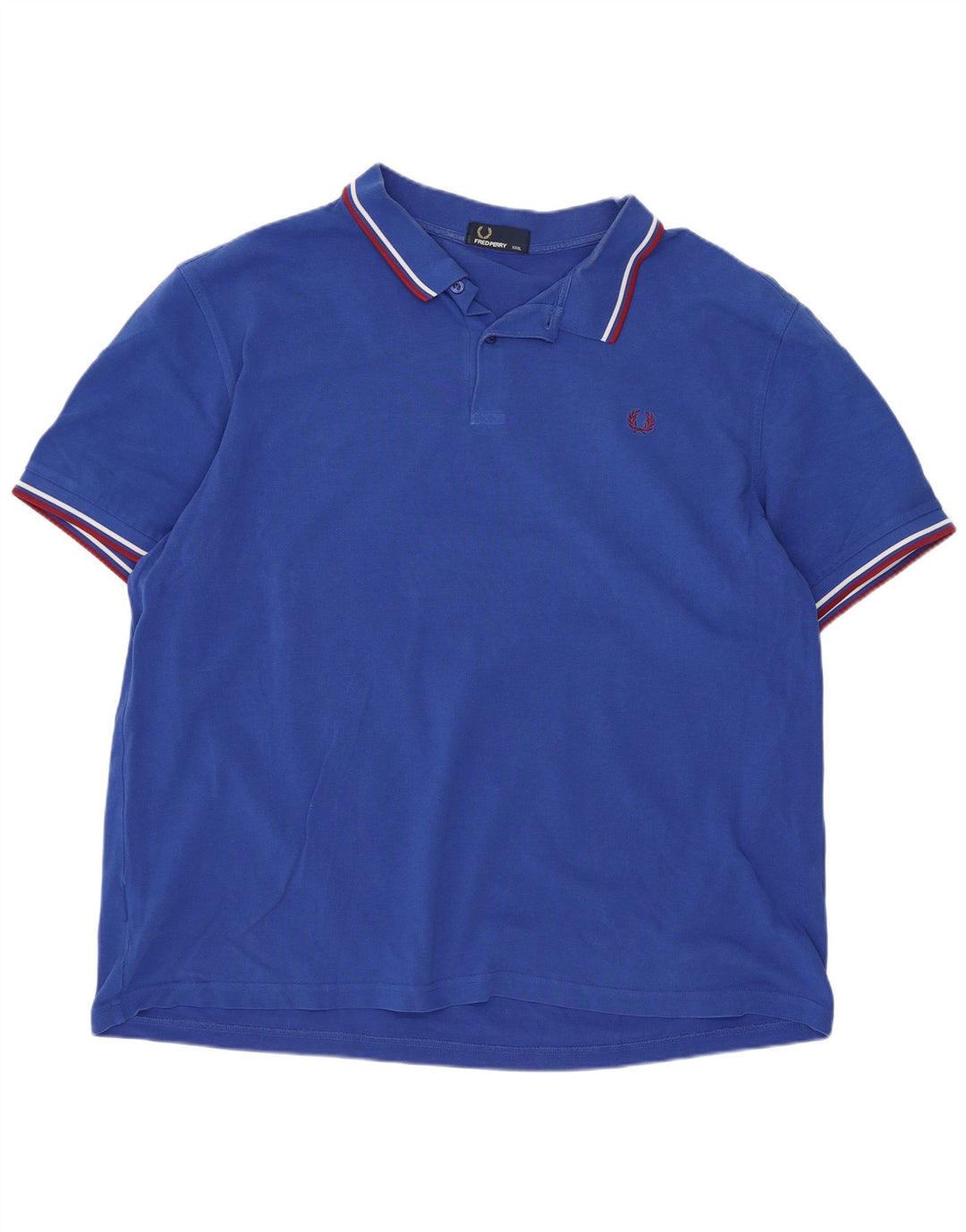 Cămașă polo Fred Perry pentru bărbați, bumbac cu dungi albastre 3XL