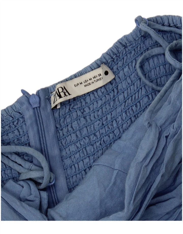 Costum pentru femei Zara UK 12 Medium Blue Viscose