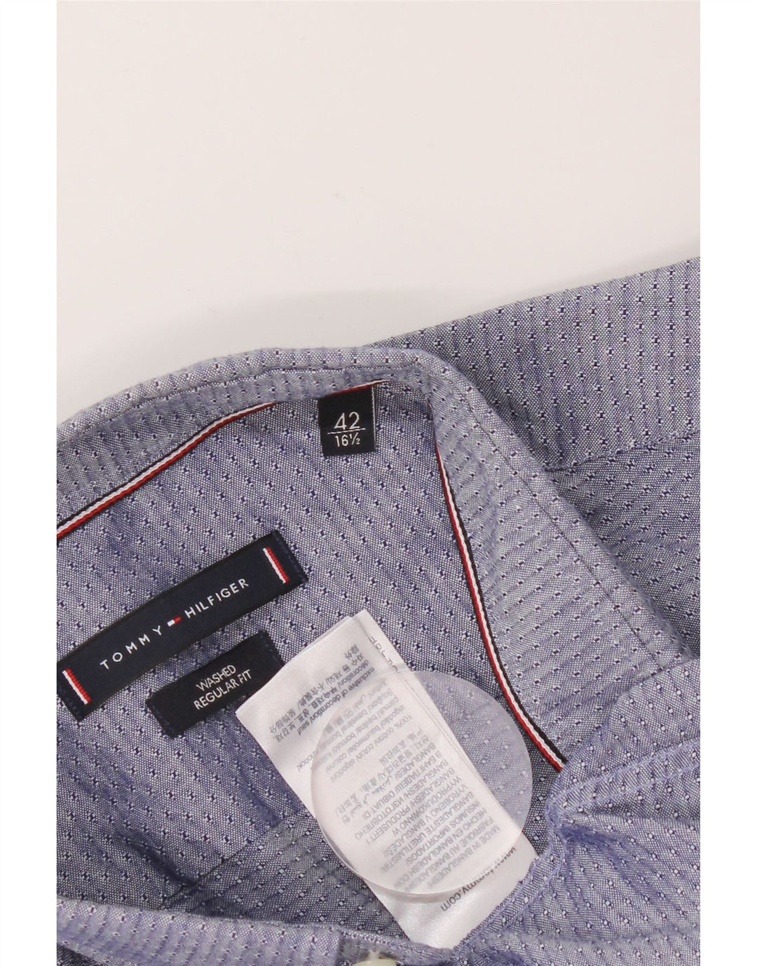 Cămașă pentru bărbați Tommy Hilfiger Mărimea 42 16 1/2 Mediu Bleumarin Geometric