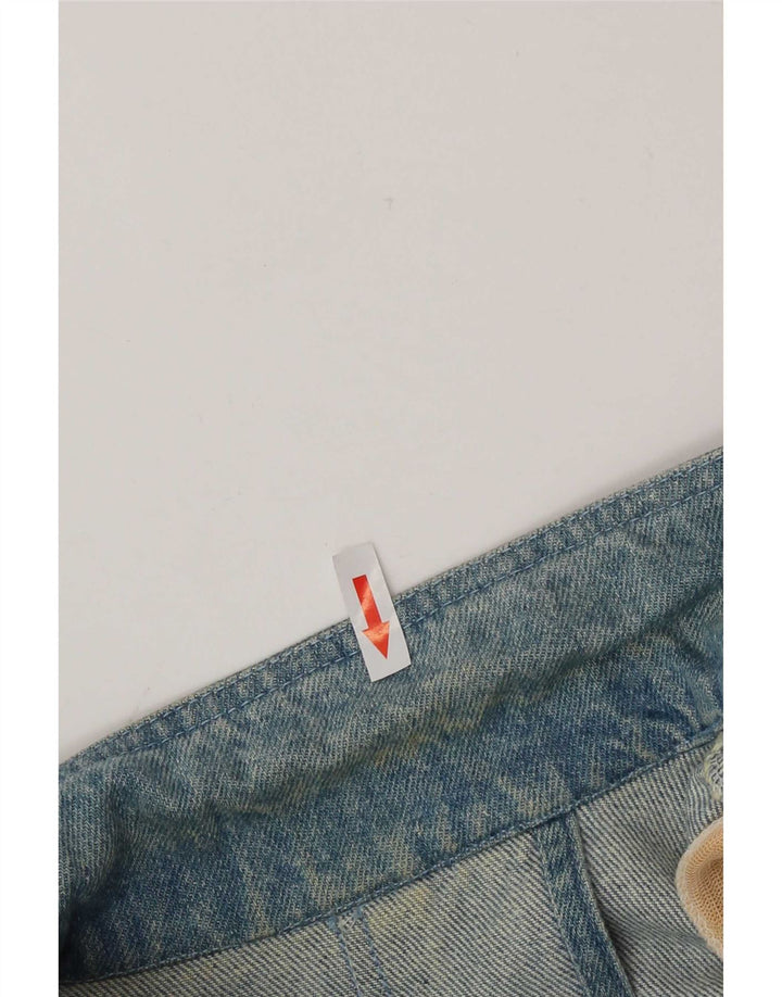 Jachetă vintage pentru femei din denim cu 2 nasturi, UK 18 XL, albastru