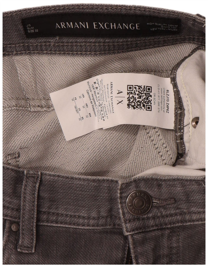 Blugi pentru bărbați Armani J13 Slim W32 L30 bumbac gri