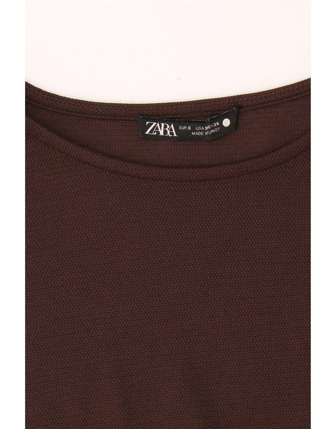 Rochie de bază fără mâneci pentru femei Zara UK 10 Maro mic