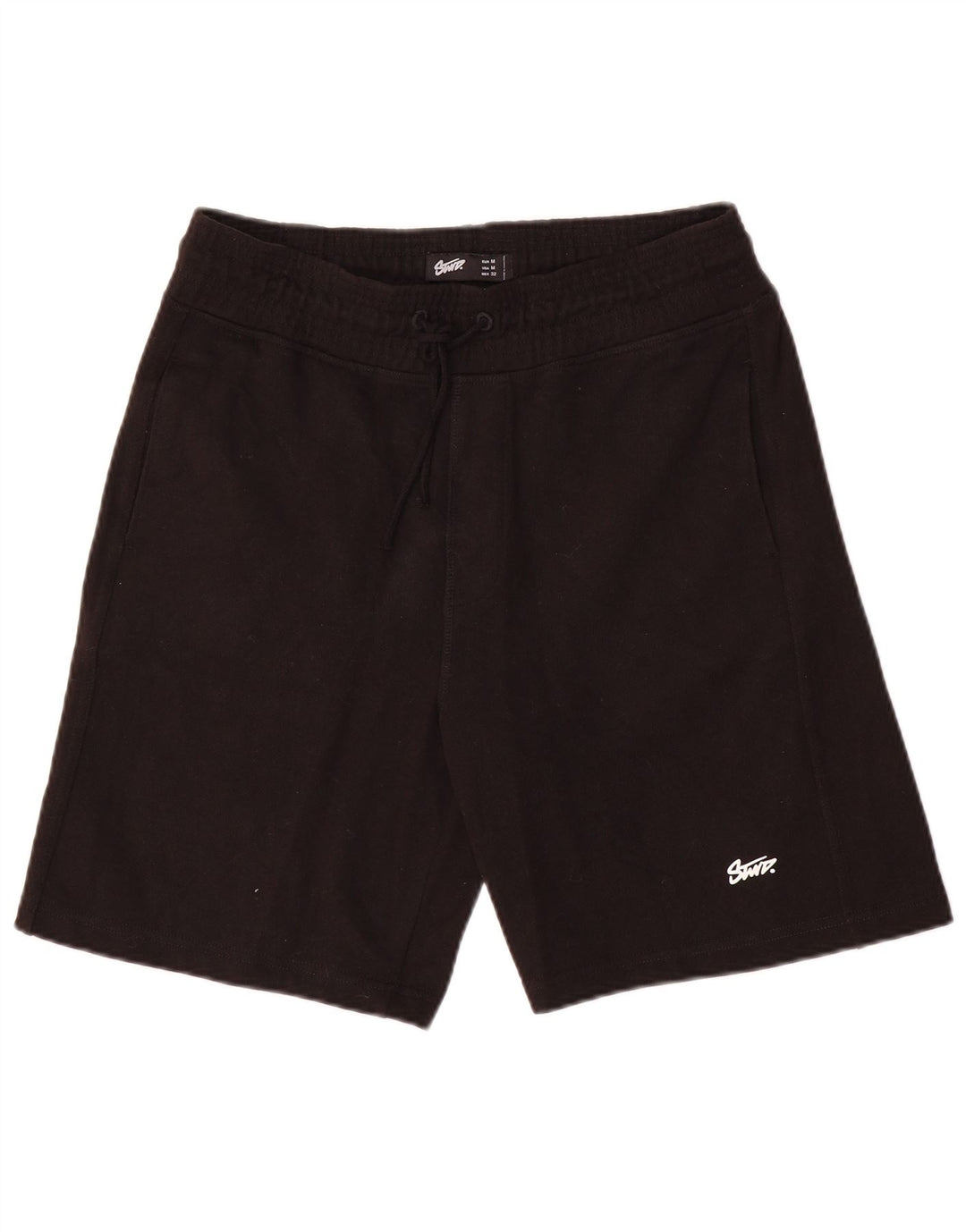Pantaloni scurți sport pentru bărbați Pull & Bear, bumbac mediu negru