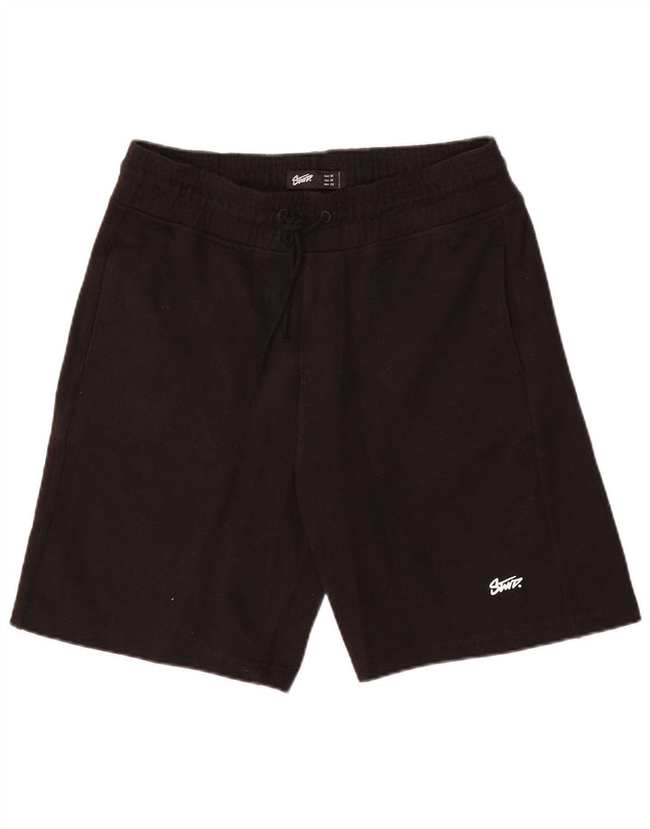 Pantaloni scurți sport pentru bărbați Pull & Bear, bumbac mediu negru