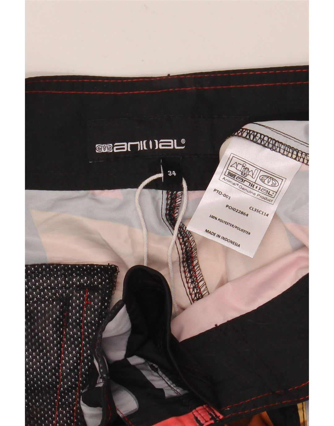 Pantaloni scurți de înot cu grafic pentru bărbați ANIMAL, poliester cu dungi mari, multicolore