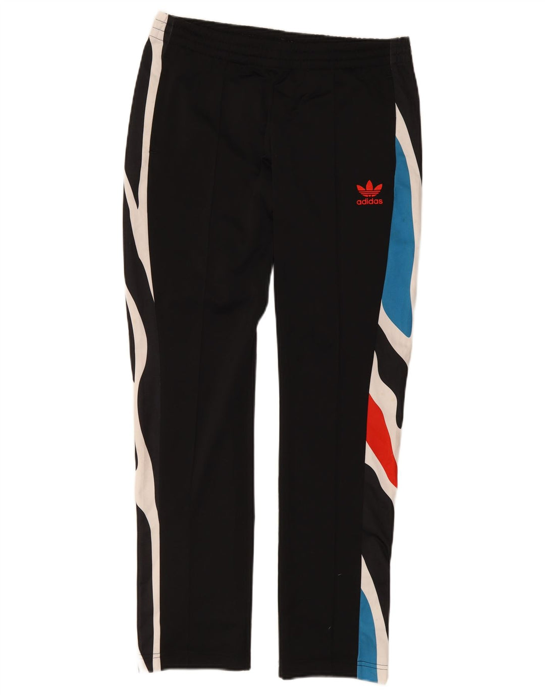 Pantaloni de trening Adidas pentru femei UK 12 Medium Black Colorblock Poliester