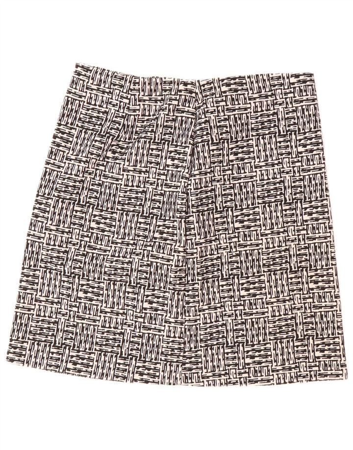 Fustă A-Line pentru femei Marks & Spencer UK 16 Large W34 Black Geometric