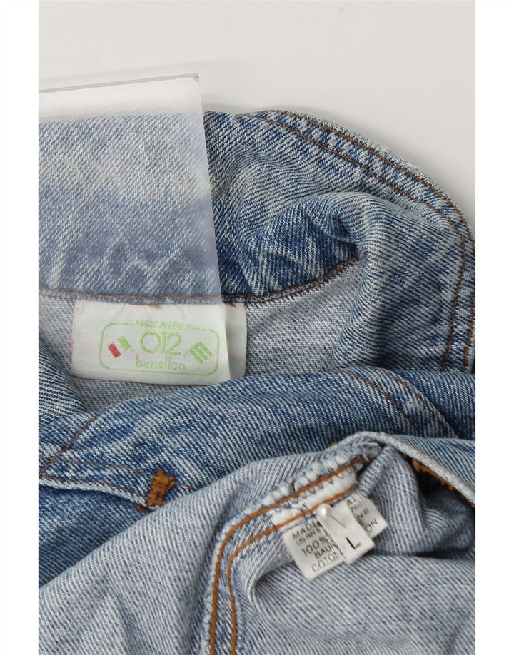 Jachetă Benetton Băieți Denim 7-8 Ani Mare Bumbac Albastru