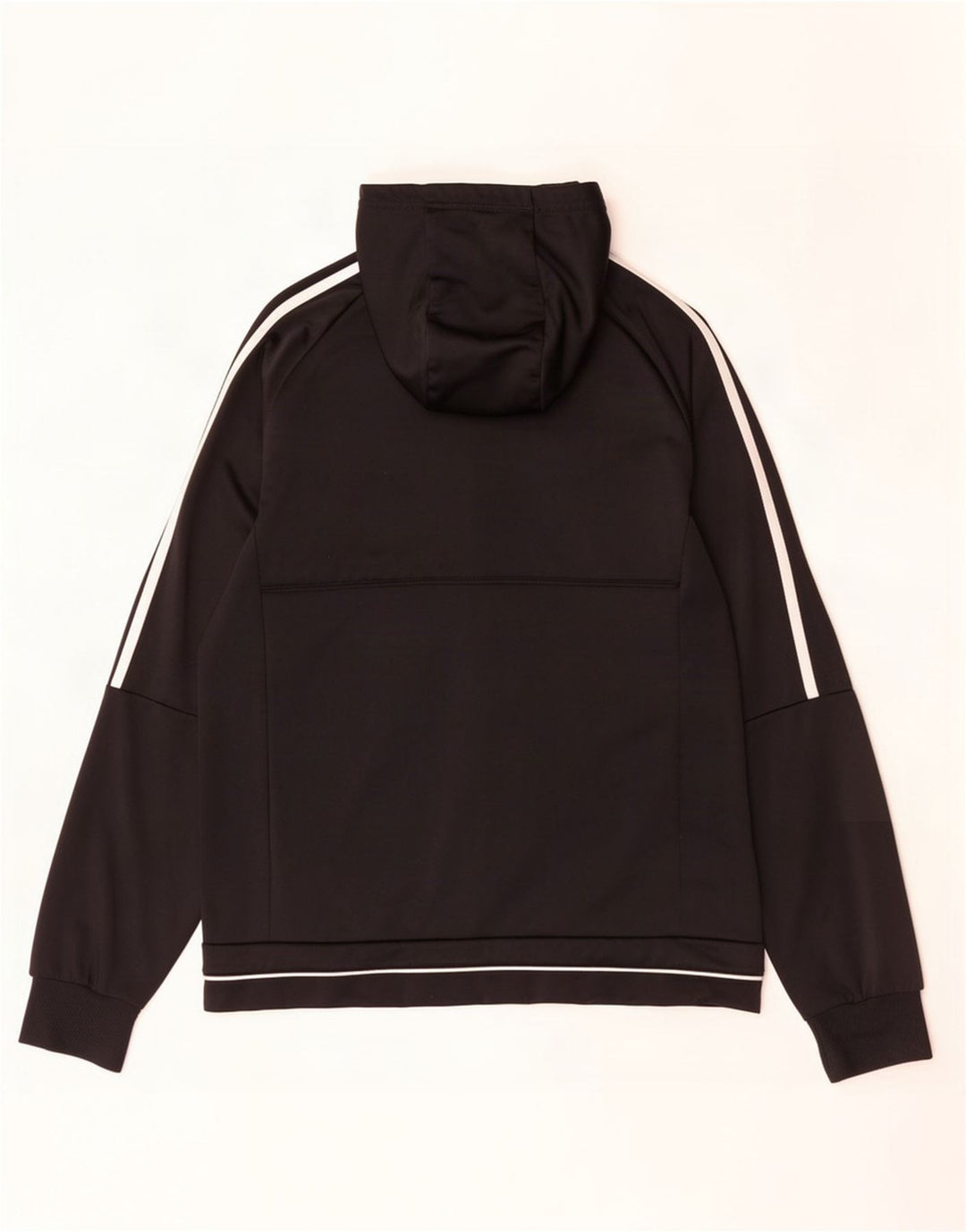 Jachetă de trening pentru bărbați Adidas cu glugă, poliester mediu negru