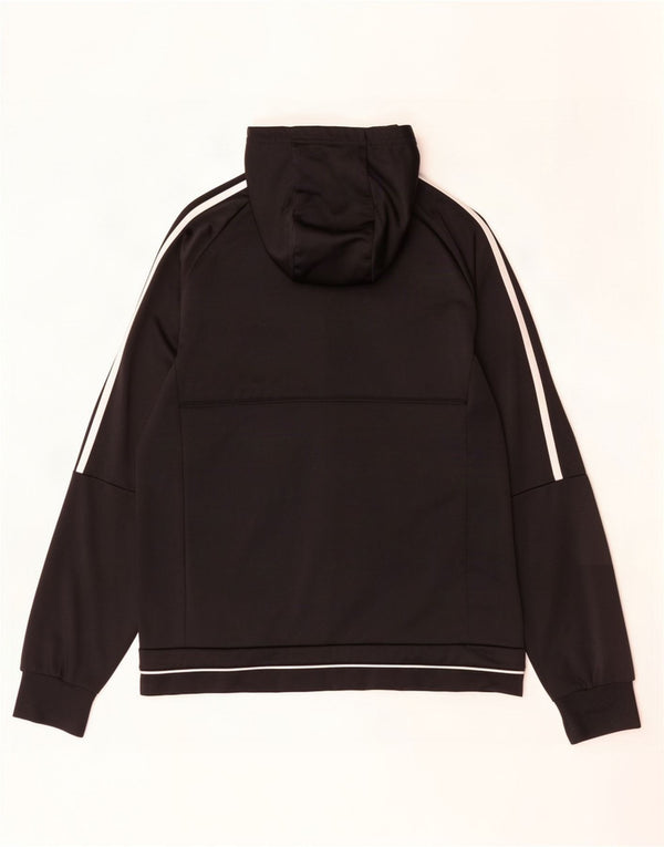 Jachetă de trening pentru bărbați Adidas cu glugă, poliester mediu negru