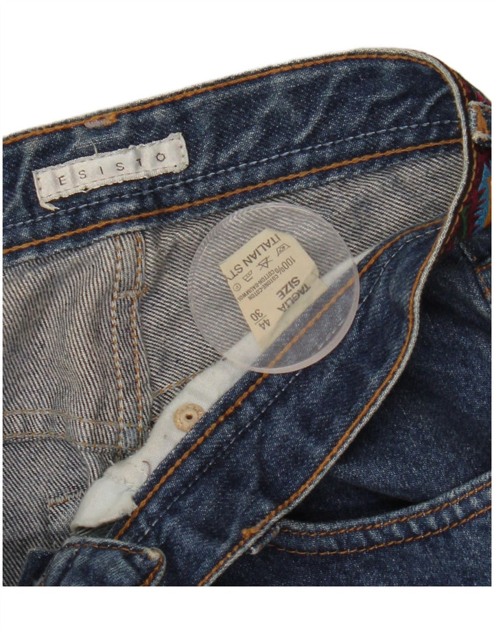 ESISTO Blugi Bootcut pentru Damă IT 44 Medium L30 L34 Bumbac Geometric Albastru