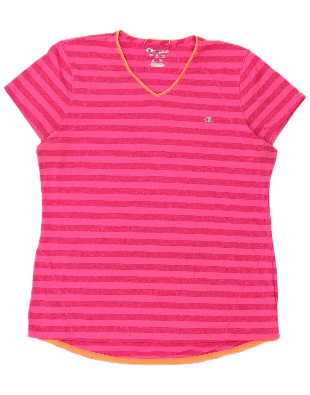 Tricou pentru femei Champion UK 16, poliester mare cu dungi roz