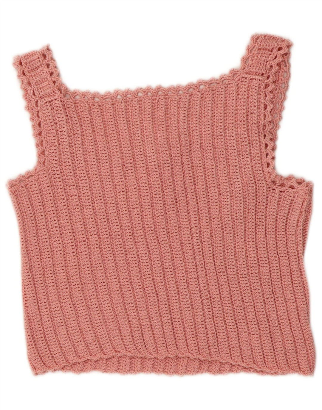 Bluză fără mâneci din tricot vintage pentru femei UK 8 Small Pink