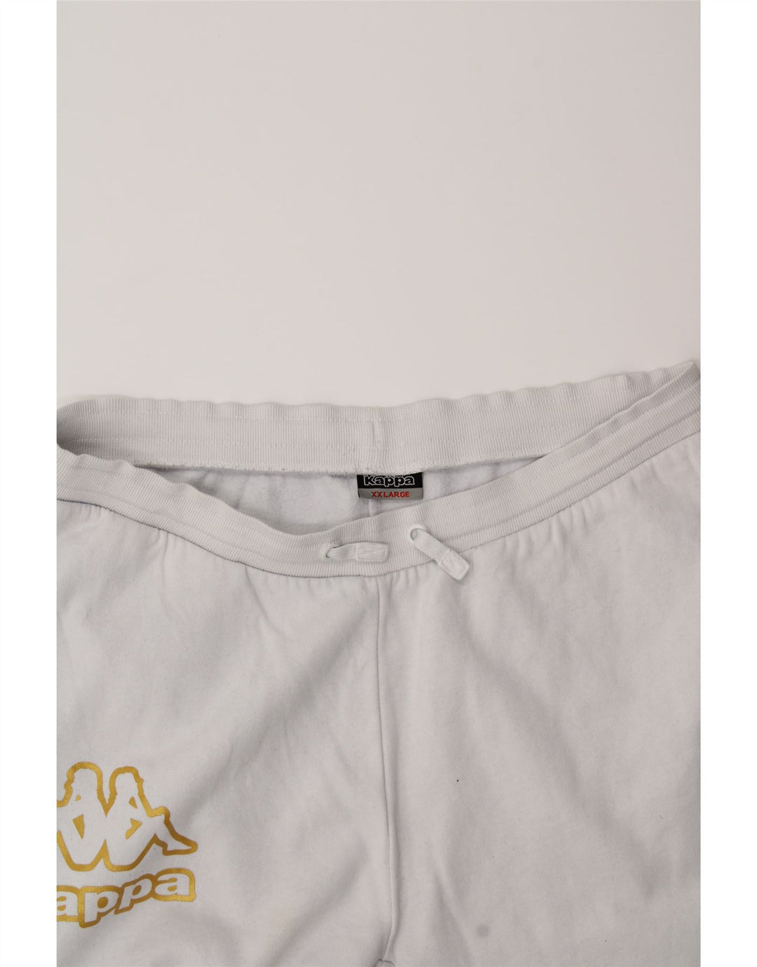KAPPA Mens Graphic Tracksuit Trousers Joggers 2XL White Vintage Kappa and Second-Hand Kappa from Messina Hembry 