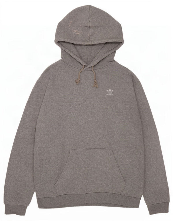 Pulover Adidas pentru bărbați, bumbac cu pete, gri mediu