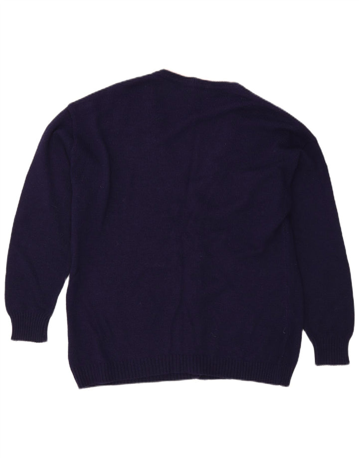 PIMET MAGLIERA Pulover cardigan grafic pentru femei UK 18 XL Bleumarin Floral