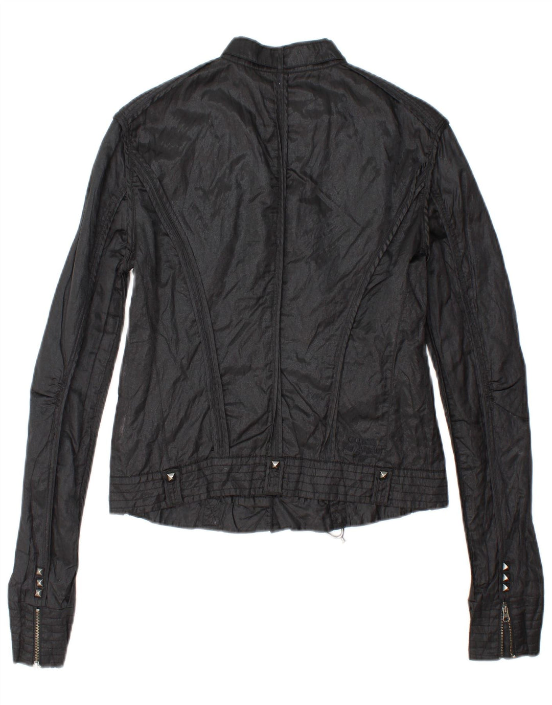 Jachetă GUESS Crop Utility pentru femei UK 14, mare, negru, bumbac