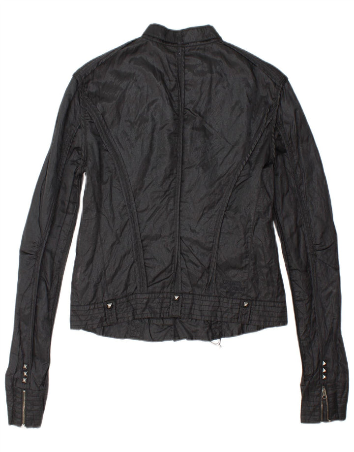 Jachetă GUESS Crop Utility pentru femei UK 14, mare, negru, bumbac