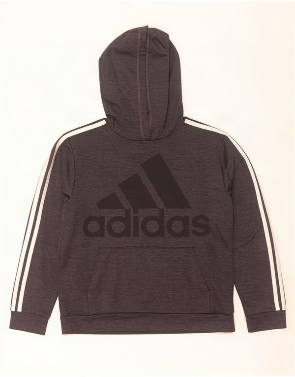 Pulover pentru băieți Adidas Graphic Hoodie 12-13 ani mare poliester gri