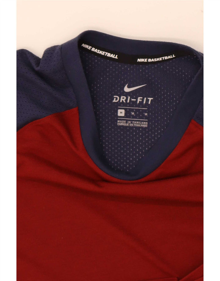 Tricou Nike Dri Fit pentru bărbați Top Medium Red Colorblock