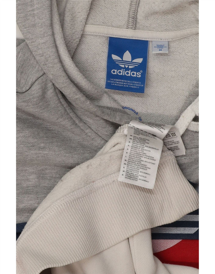 Pulover ADIDAS pentru bărbați cu capota, gri mediu, bumbac color bloc