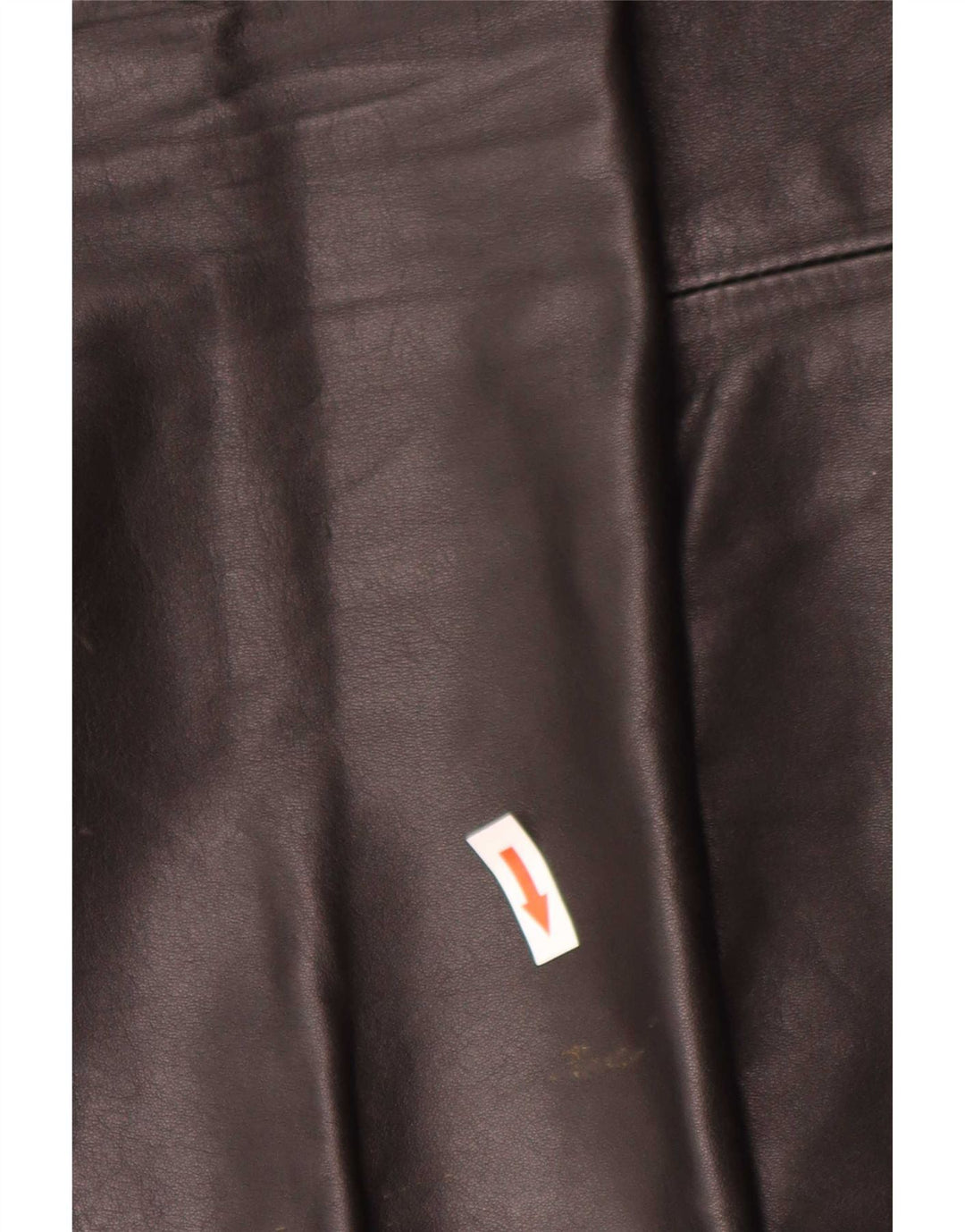 Pantaloni drepți din piele vintage pentru bărbați W34 L32 negri