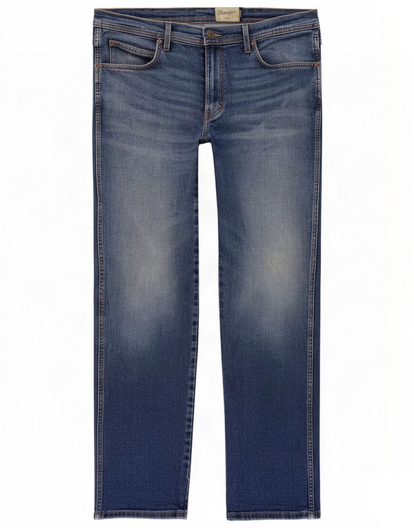 Wrangler Mens Arizona Straight Jeans W38 L32 Blue Cotton
